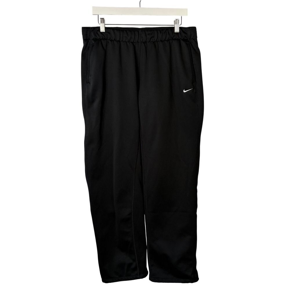 Nike Therma-FIT Black Athletic Pants Women's Large‎ Straight Leg Activewear